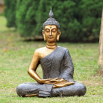 SPI Home 48151 Resin Thoughtful Buddha Garden Sculpture - Garden Decor