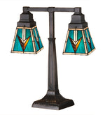 Meyda Lighting 48200 20"H Valencia Mission 2 Arm Desk Lamp