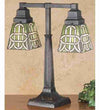 Meyda Lighting 48202 20"H Knotwork Mission 2 LT Desk Lamp.609