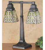 Meyda Lighting 48202 20"H Knotwork Mission 2 LT Desk Lamp.609