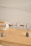 Kalalou H3654 Wire Ho Ho Ho on River Rock Base