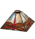 Meyda Lighting 48274 10" Square Prairie Dragonfly Lamp Shade