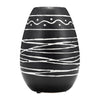 Sagebrook Home 17883 Ceramic, 8" Tribal Vase, Black/White