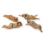 IMAX Worldwide Home Bathing Beauties in Natural Wood - Set of 4