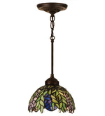 Meyda Lighting 48922 8"W Tiffany Honey Locust Mini Pendant