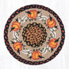 Earth Rugs CH-222 Pumpkin Crow Round Chair Pad 15.5``x15.5``