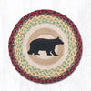 Earth Rugs CH-395 Cabin Bear Round Chair Pad 15.5``x15.5``