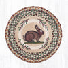 Earth Rugs CH-413 Vintage Rabbit Round Chair Pad 15.5``x15.5``