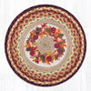 Earth Rugs CH-431 Autumn Wreath Round Chair Pad 15.5``x15.5``