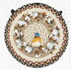 Earth Rugs CH-616 Cotton Wreath Round Chair Pad 15.5``x15.5``