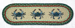 Earth Rugs ST-OP-359 Blue Crab Oval Stair Tread 27"x8.25" (Set of 13)