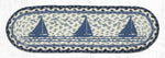 Earth Rugs ST-OP-443 Sailboat Oval Stair Tread 27"x8.25" (Set of 13)