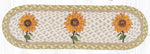 Earth Rugs ST-OP-529 Sunflower Oval Stair Tread 27"x8.25" (Set of 13)