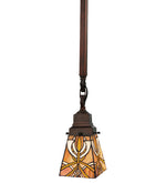 Meyda Lighting 49138 5"Sq Glasgow Bungalow Mini Pendant.609