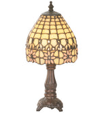 Meyda Lighting 49190 13"H Victorian Flourish Mini Table Lamp