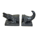 Sagebrook Home Set of 2 Black Alligator Bookends Ds