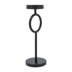 Sagebrook Home 17031-01 Metal, 13" Ring Candle Holder, Black