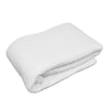 Benzara Fraser Fabric King Bed Skirt with Diamond Stitching and Liner, White