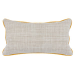 Benzara BM228925 Fabric Throw Pillow with Embroidered Diamond Pattern, Yellow and Blue