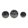 Sagebrook Home 18500 Metal, Set of 3 Galazy Orbs, 2-Tone Black