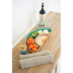 Kalalou CDV2086 Ceramic Rainbow Chip and Dip Tray