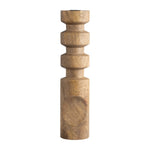 Sagebrook Home 18192-02 Wood, 14" Stacked Taper Candleholder Natural