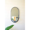 Kalalou CHW1257 Oval Mirror with Tiered Shelf