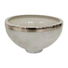 Sagebrook Home 17454-01 Glass, 10", Bowl withRing Deco, White