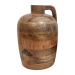 Sagebrook Home 18261-02 Wood, 12" Jug Vase With Handle, Natural