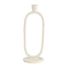 Sagebrook Home 18185-06 Metal, 11" Open Oval Taper Candleholder, Cotton