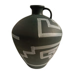 Sagebrook Home 18245 Stoneware, 12" Aztec Jug, Green