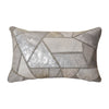 Sagebrook Home 60021-02 20X12" Leather, Geo Hand Embroidery Decorative Pil