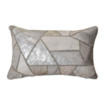 Sagebrook Home 60021-02 20X12" Leather, Geo Hand Embroidery Decorative Pil