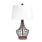 Sagebrook Home Metal 27`` Cage Table Lamp, Bronze