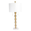 Sagebrook Home Brass 34`` Stacked Cones Tablelamp W/ Marble Base,