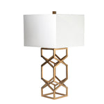 Sagebrook Home 50004 28" Metal X-Design Table Lamp, Gold