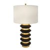 Sagebrook Home 50005 31" Brass Stacked Table Lamp with Usb, Gold/Black
