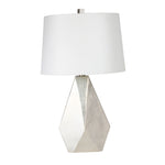 Sagebrook Home Resin  26`` Multifaceted Table Lamp, Silver