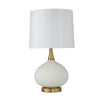 Sagebrook Home 50007-01 27" Cut Glass Round Table Lamp with Usb, White