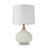 Sagebrook Home 50007-04 27" Cut Glass Round Table Lamp with Twin Pull, White