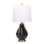Sagebrook Home Glass 28`` Multifaceted Table Lamp, Black