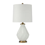 Sagebrook Home Glass 28`` Multifaceted Table Lamp, White