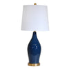 Sagebrook Home Ceramic 31`` Table Lamp W/Usb,Indigo Blue
