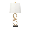 Sagebrook Home Metal 25`` Abstract Table Lampw/ Marble Base, Gold/