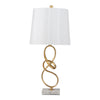 Sagebrook Home Metal 25`` Abstract Table Lampw/ Marble Base, Gold/