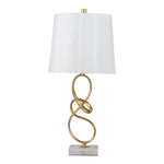 Sagebrook Home Metal 25`` Abstract Table Lampw/ Marble Base, Gold/