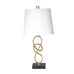 Sagebrook Home Metal 22`` Abstract Table Lampw/ Marble Base, Gold/