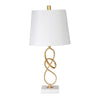 Sagebrook Home Metal 22`` Abstract Table Lampw/ Marble Base, Gold/