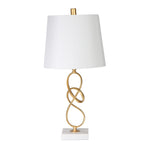 Sagebrook Home Metal 22`` Abstract Table Lampw/ Marble Base, Gold/