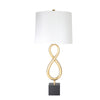 Sagebrook Home Metal 34`` Infinity Table Lampw/ Marble Base, Gold/